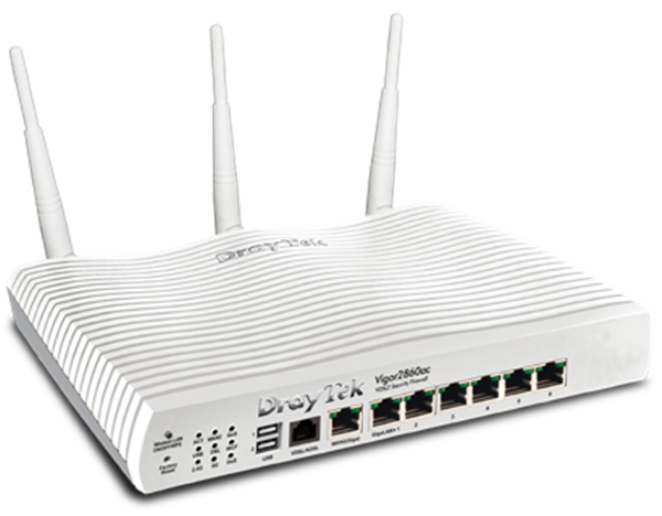 ADSL/VDSL/UFB Router, USB, 6xGigE LAN, VPN, QoS, VLAN, 802.11ac WiFi