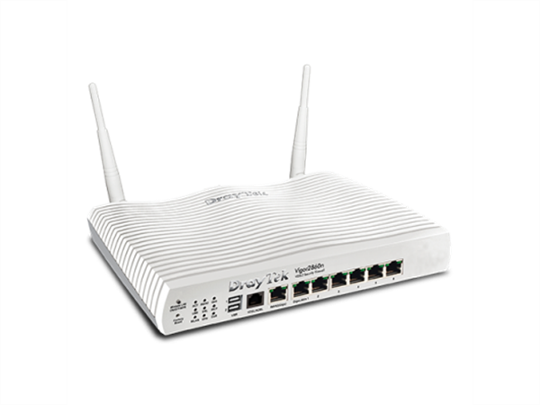 Triple WAN Router and Firewall, ADSL/VDSL, RJ45 (for UFB), and USB, 6x GigE LAN, PPTP, IPSec, SSL VPN, QoS, 802.1q VLAN support, 2.4GHz 802