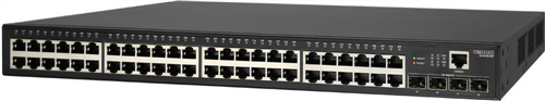52-Port Managed PoE+ Switch, 48 x GigE RJ45 and 4 x GigE SFP