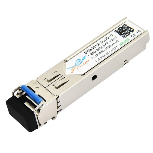 1.25Gbps Bi-directional SFP module, TX1310/RX1550nm, Single-mode, 10KM