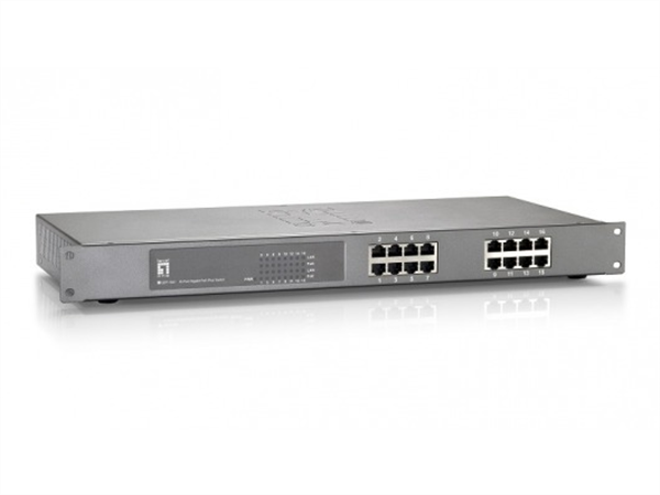 16-Port Gigabit Ethernet PoE+ Switch, 16 (802.3af/at) PoE+ Ports, 240W