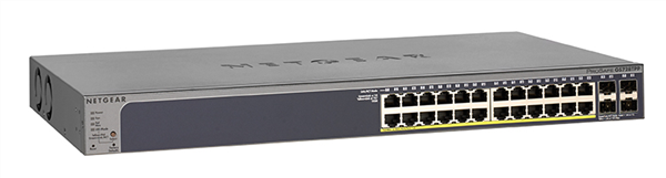 24-port Gigabit Smart PoE Switch, 802.3af and 802.3at (PoE+), 384W