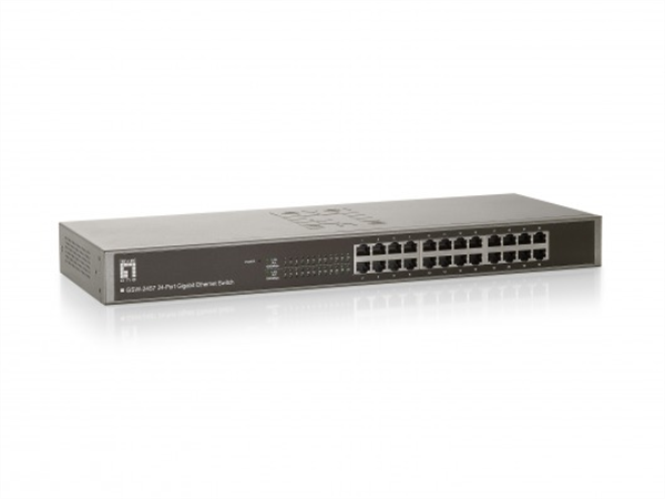 24-Port Rackmount Ethernet Switch, 10/100/1000 Mbps (Gigabit).