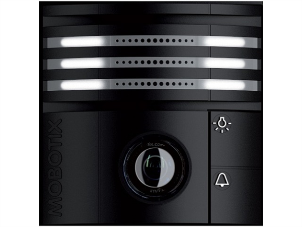 Black Weatherproof IP Video Door Station Camera, 6MP, 180 Degree View