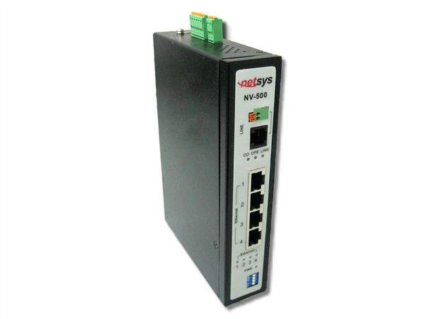 Industrial Grade Ethernet over VDSL Extender with DIP switch for CO/CPE modes, Long Reach Mode (up to 3 km)