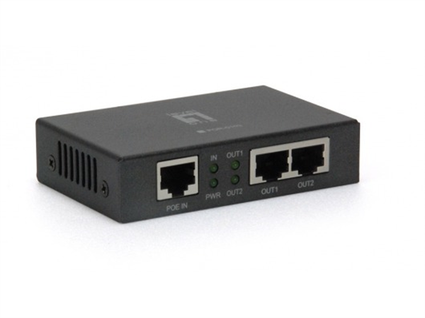 PoE+ Extender, Repeater, 10/100Mbps, 2 PoE output ports