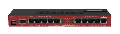 RouterBoard 5 x 10/100 Mbps, 5 x 10/100/1000 MBps ports, 1 SFP