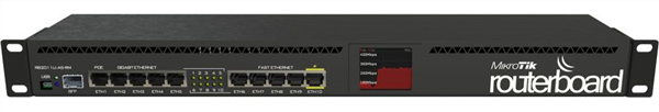 RouterBOARD, 5 Gigabit LAN ports, 5 Fast Ethernet LAN ports, 1 SFP Port
