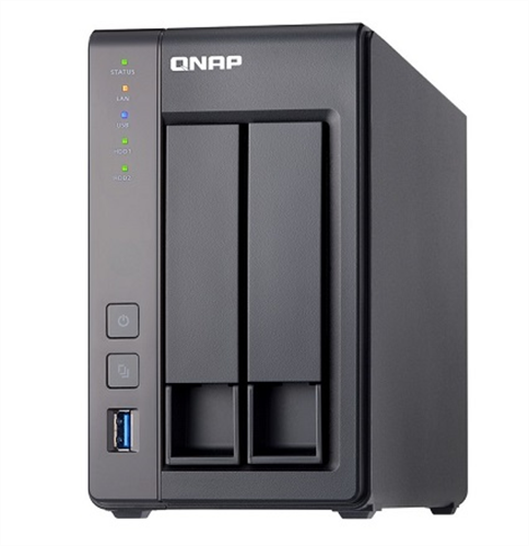2 Bay SATA 6Gb/s NAS, Quad-Core Intel Celeron 2.0GHz CPU, 2GB DDR3L (Max. 8GB) RAM, 2 Gigabit Ethernet, Tower Chassis