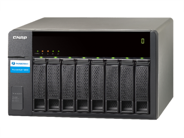 8-Bay Thunderbolt storage expansion enclosure for QNAP Thunderbolt NAS