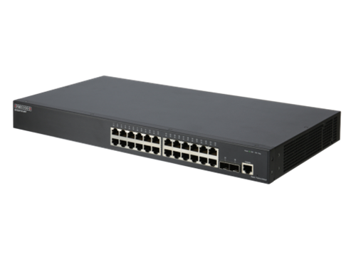 24-Port 10/100/1000 Mbps (Gigabit) Managed Switch, 2x 10G SFP+ Ports