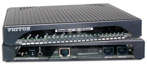 SmartNode ISDN BRI PSTN VoIP Gateway, 1 BRI/So TE, 2 voice/fax calls, 1x 10/100 Ethernet, external power
