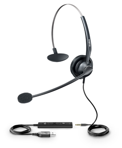 Headset with USB and 3.5mm connectors